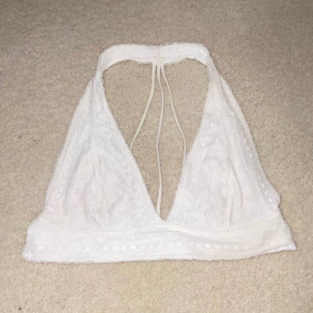 white bralette